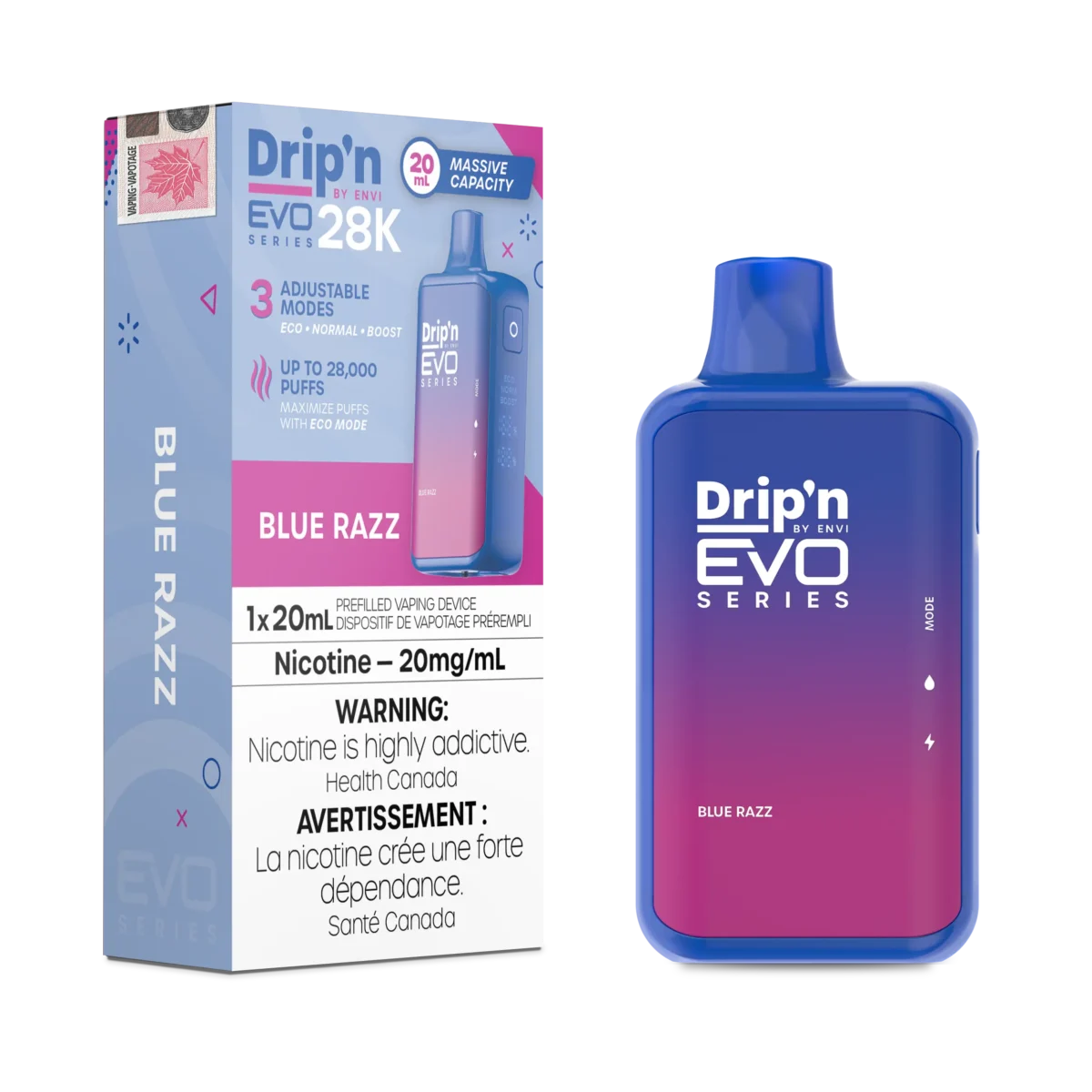 Dripn EVO 28K BlueRazz