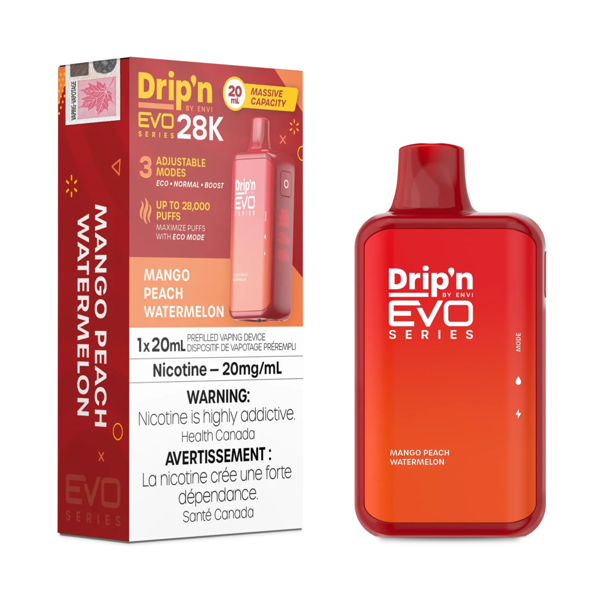 Dripn EVO 28K Mango Peach Watermelon
