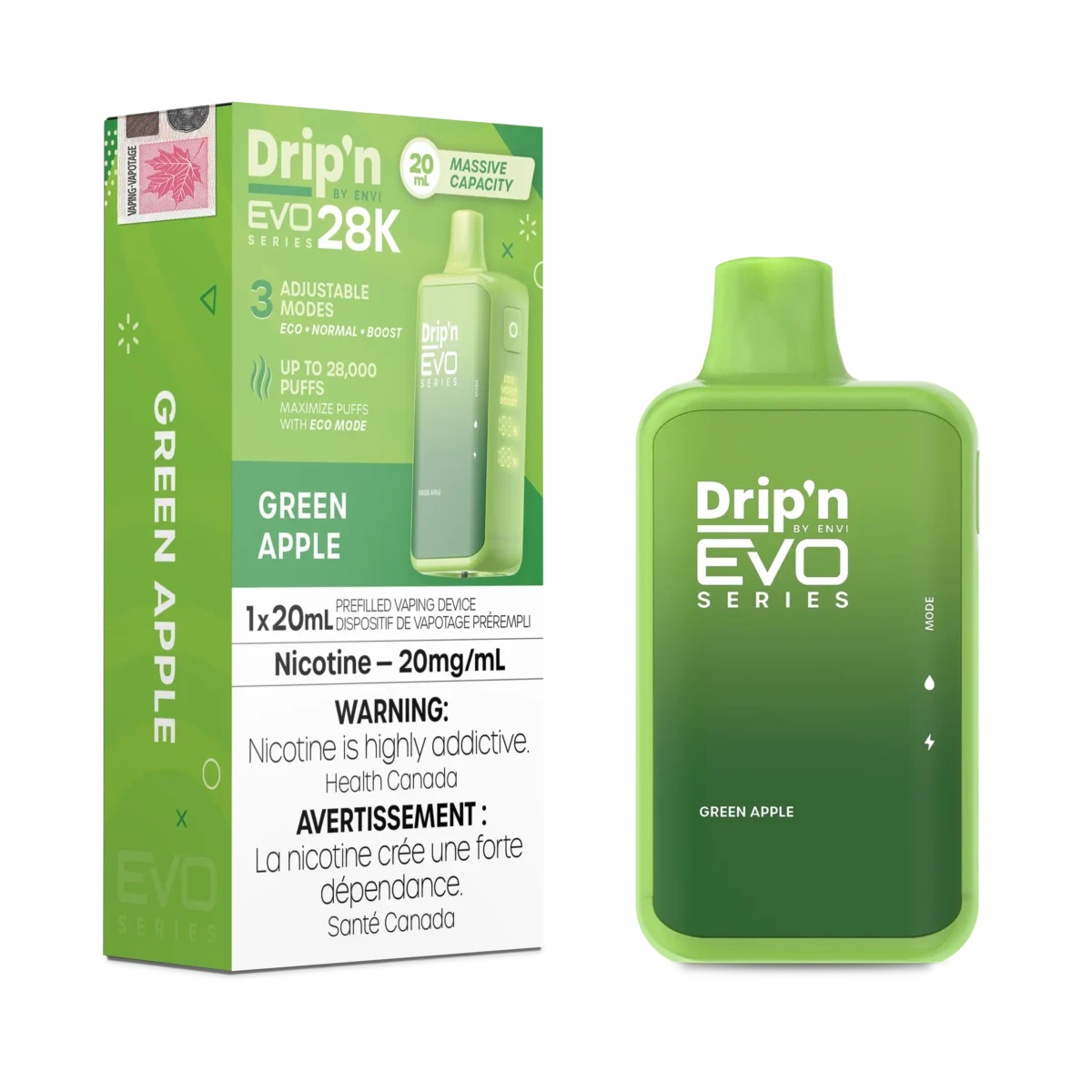 Dripn EVO 28K Green Apple